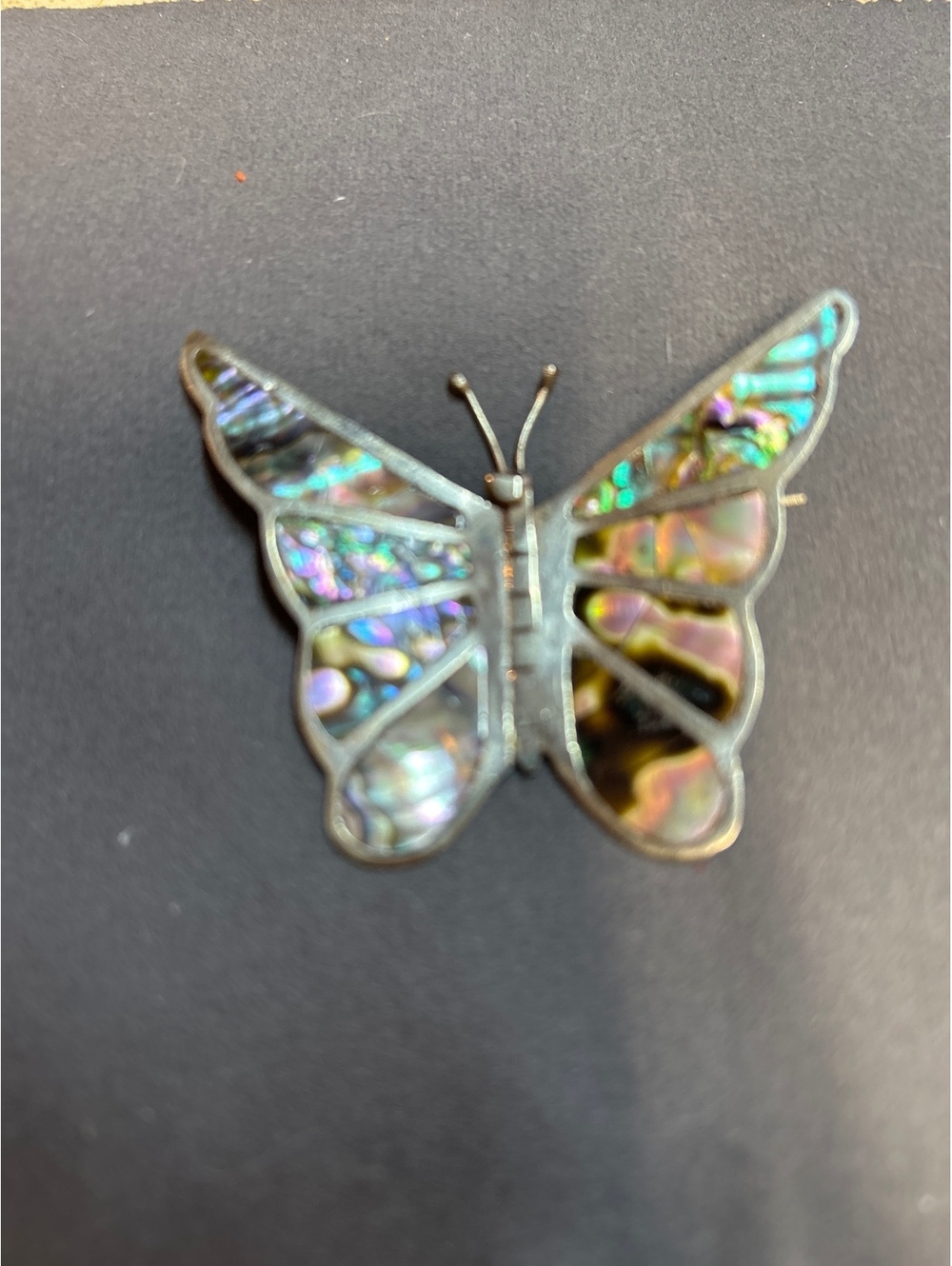 Vintage 1930s-1940s Mexican Silver Butterfly Brooch Pin  Auth. "Hecho en Mexico"